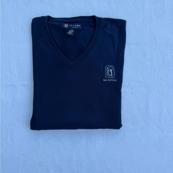 Oxford Golf Men's Navy V-Neck Sweater TPC San Antonio XL